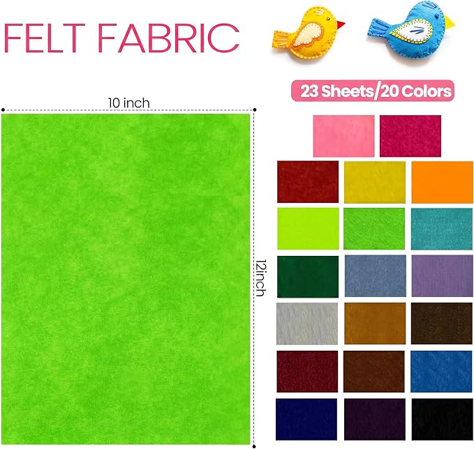 Moukeren 240 Pcs 10 x 12 Inch Felt Sheets Bulk - Image 5