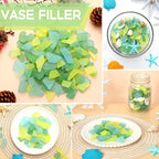 Jetec 25 oz Sea Glass for Crafts Pieces Decor Flat Frosted Sea Glass Vase - Image 4