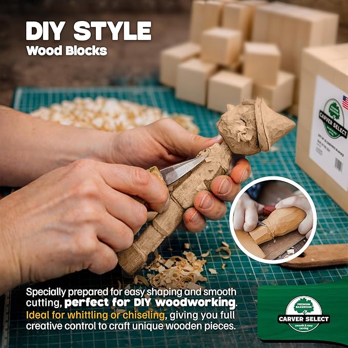 Basswood Carving Blocks Set of 14 – Wood Carving Kit - Image 7