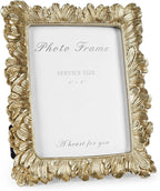 Cuspin Gold Picture Frames 6x8 Frame, Vintage Ornate Palm Leaves Textured by Cuspin