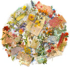 180PCS Gold Foil Vintage Botanical Flower Scrapbook Stickers, Craft Supplies by YOKSAS