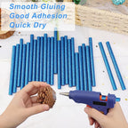 Manarty Glitter Sapphire Blue Hot Glue Stick, Adhesive EVA Glue Sticks - Image 4