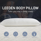 Leeden Full Body Pillow for Adults, Soft and Fluffy Long Pillow Insert - Image 4
