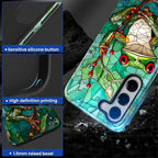 for Samsung Galaxy S23 Case, Frog Stained Glass Pattern Glossy 2 in 1 - Image 4