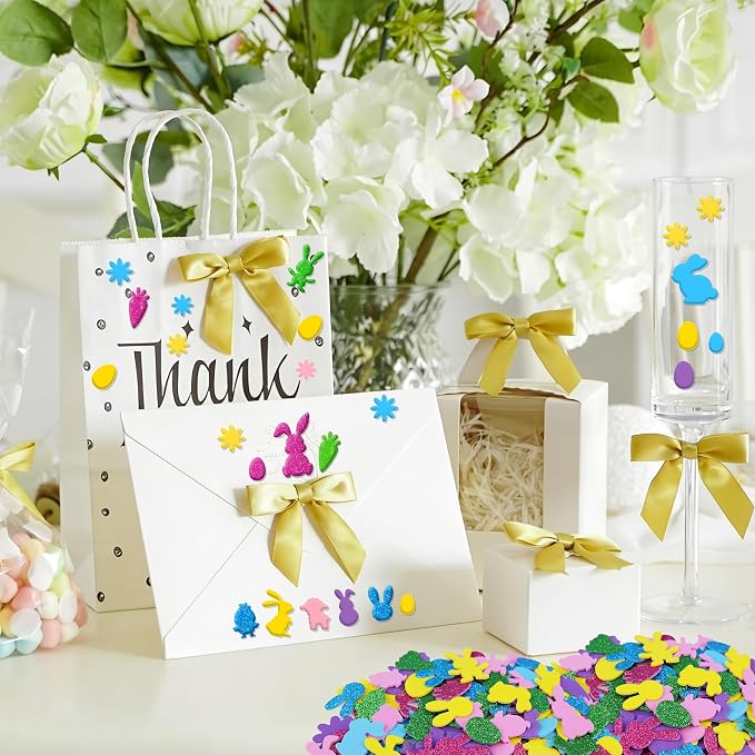 Foam Stickers, 7 Sheets 3D Glitter Foam Easter Stickers - Image 6