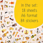 BulbaCraft Giraffe Stickers for Water Bottle, Scrapbooking, Laptop Decals — - Image 2