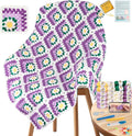 Coopay Blanket Crochet Kit for Beginners, All-in-One Granny Square Blanket Kit by Coopay