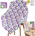 Coopay Blanket Crochet Kit for Beginners, All-in-One Granny Square Blanket Kit by Coopay