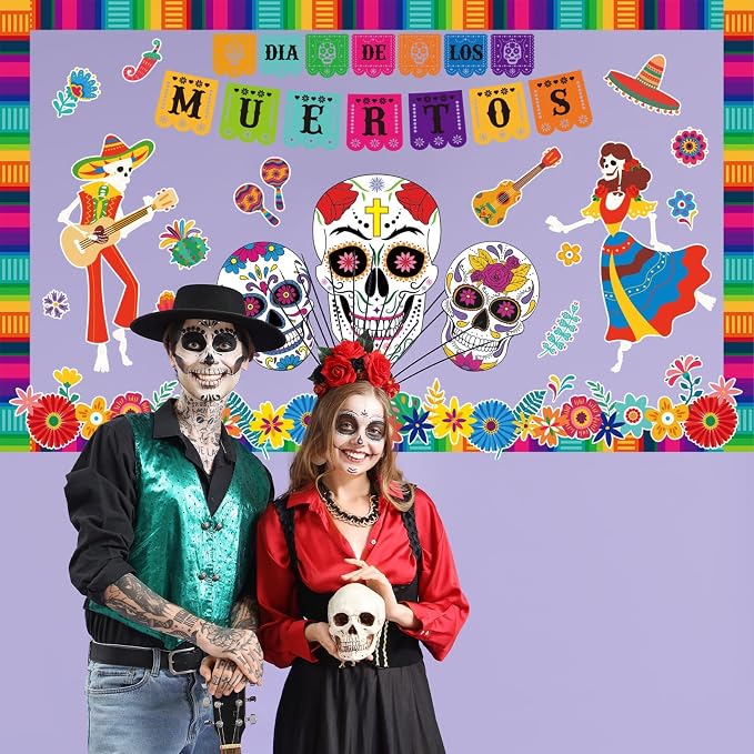 Dia De Los Muertos Bulletin Board Decorations Day of The Dead Altars Decor - Image 7