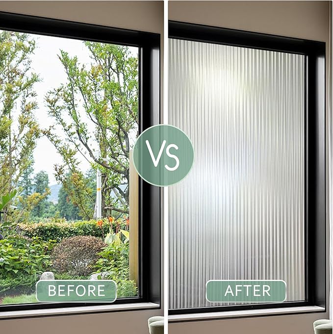 STATINT Reeded Glass Window Privacy Film 3D Decorative Frosted Non Adhesive UV - Image 4