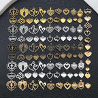 WOCRAFT 100pcs Heart Charms for Jewelry Making Assorted Jewelry Bangle Bracelet - Image 6
