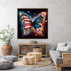 4th of July Diamond Art Kits for Adults, Full Drill Butterfly Diamond Painting - Image 4