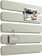 Fluxynara Cork Board Alternative Felt Strip Board 5-Pack 13"x2", Office Pin by FLUXYNARA