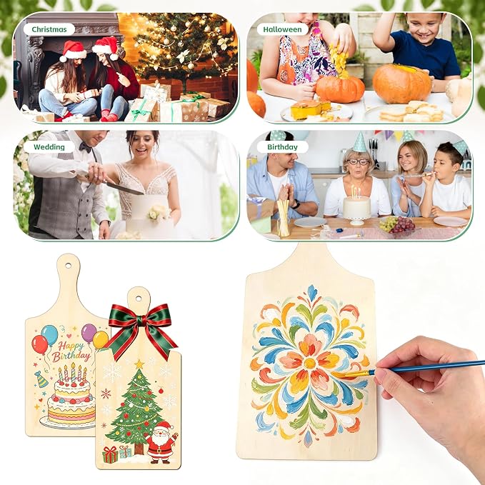 Vmiapxo 16 Pack Unfinished Wood Cutting Board Craft - Image 6