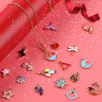 SANNIX 170Pcs Jewelry Making Charms Assorted Gold Plated Enamel Necklace - Image 4