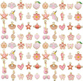 WOCRAFT 40pcs 20 pairs Assorted Enamel Bracelet Charms by WOCRAFT