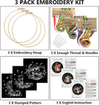 Nuberlic 3 Pack Embroidery Kit for Beginners, Mushroom Cross Stitch Kit | - Image 2