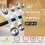 Spring Chef Stainless Steel Magnetic Measuring Spoons Set of 8 - Image 2