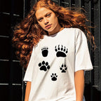 INFUNLY Paw Print Stencils for Painting 11.8" Animal Footprint Wall Stencil - Image 6