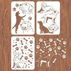INFUNLY 3pcs Labrador Dog Wall Stencils by INFUNLY