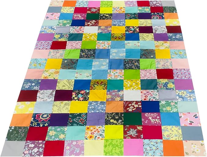 HANPATQUI 50PCS 5 x 5 inch Floral 100% Cotton Fat Quarters Fabric - Image 8