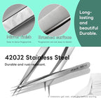 stedi 2PCS Precision Premium Tweezers Set, Model Hobby Making Tools | - Image 2