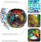 Colorful Mosaic Glass Tea Light Holders, Handmade Romantic Tealight Holders - Image 5