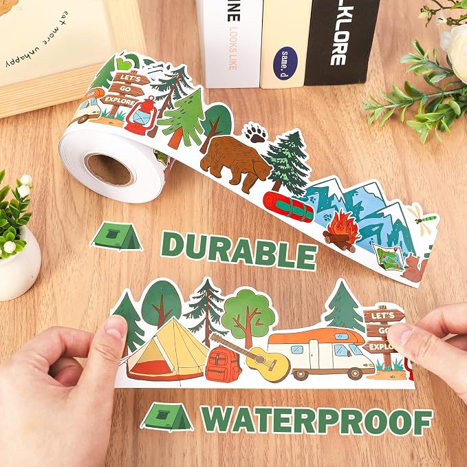 FYSUIMU 65.6 Ft Camping Hiking Bulletin Board Border Back to School Tent Fire - Image 3