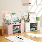 Marbrasse Pen Organizer with 2 Drawer, Desk Organizers and Accessories with 5 - Image 5