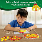 Skillmatics Poke-in Art – Animal Masks, Mess-Free DIY Wood Craft Kit | Fun - Image 3