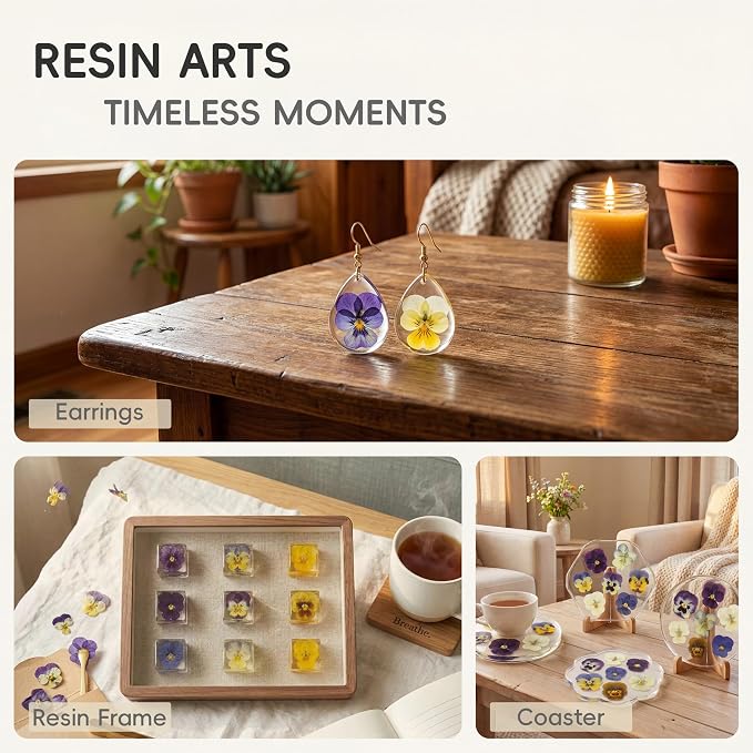 LUXEEASE 8 Color 64P Pansy Dried Pressed Flowers | Iconic face markings - Image 3