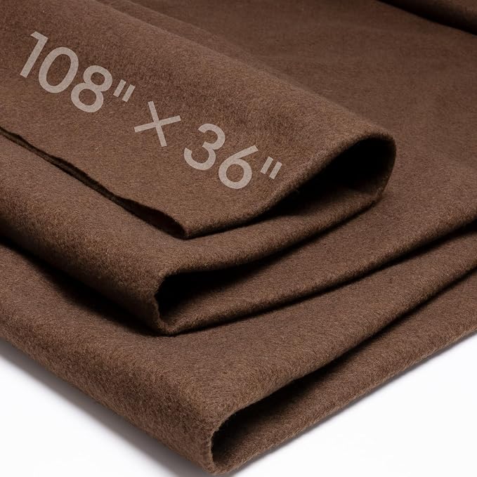 Chocolate Brown Fabric Sheet 108" X 36", 1.4mm Thick Large Soft Durable by MITINU