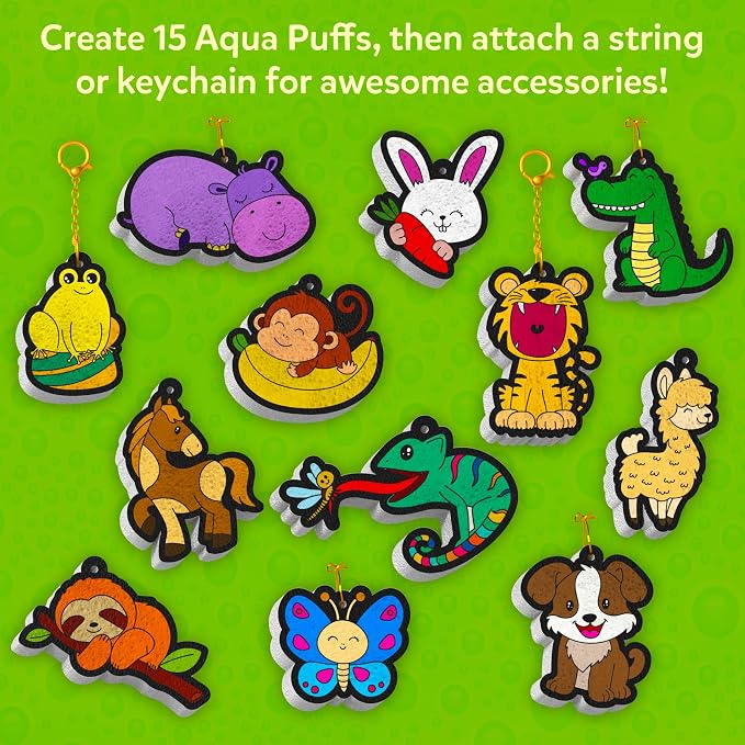 Skillmatics Aqua Puffs 3D Art Kit – Animals, Mess-Free Paint by Number Kit | - Image 5