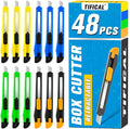 48 Pack 9mm Box Cutter Retractable Utility Knife, Razor Knife by TIFICAL
