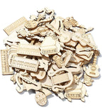200 pcs Mixed Styles Instrument Theme Unfinished Wood Cutout Charms Music - Image 8