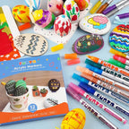 Funto Acrylic Paint Pens for Rock Painting, 12 Colors Paint Marker Set - Image 6