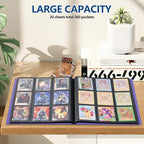 Card Binder, EDUDIIU 9 Pockets Premium Trading Card Binders, Cards Collection - Image 5