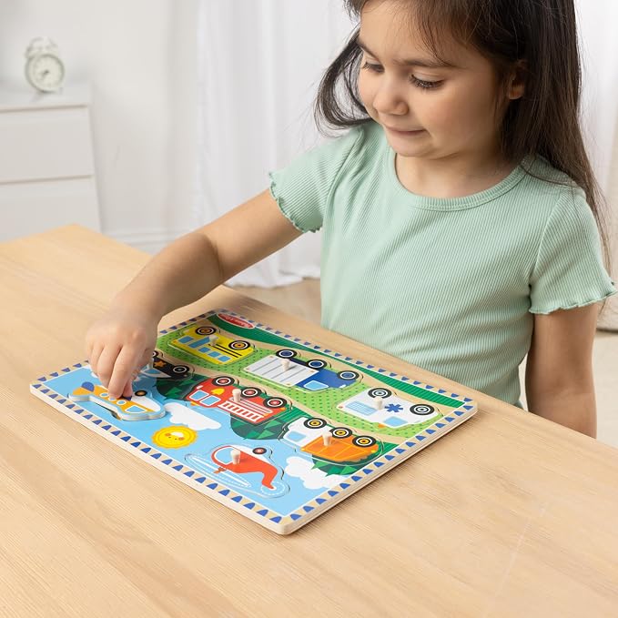 Melissa & Doug Vehicles Wooden Peg Puzzle - Image 9