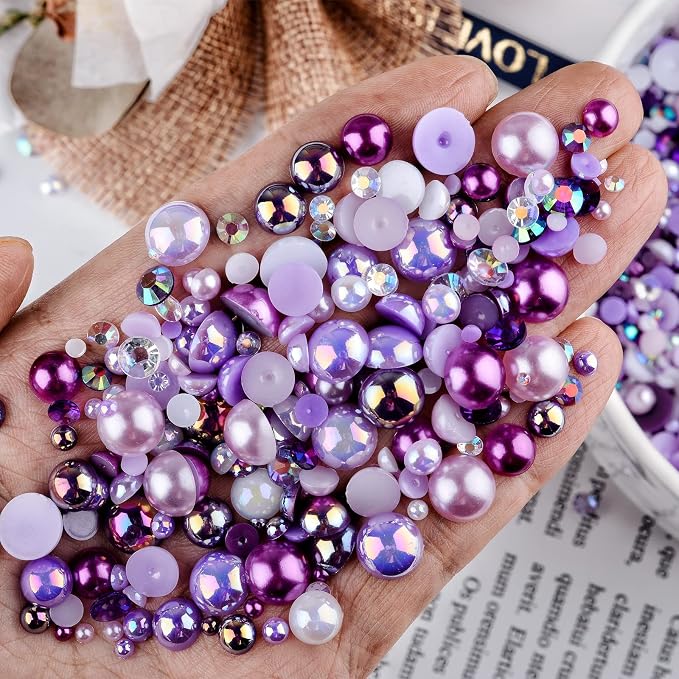 3900+ Pcs Rhinestones and Pearls Kit, 2-10mm Flatback Gems - Image 4