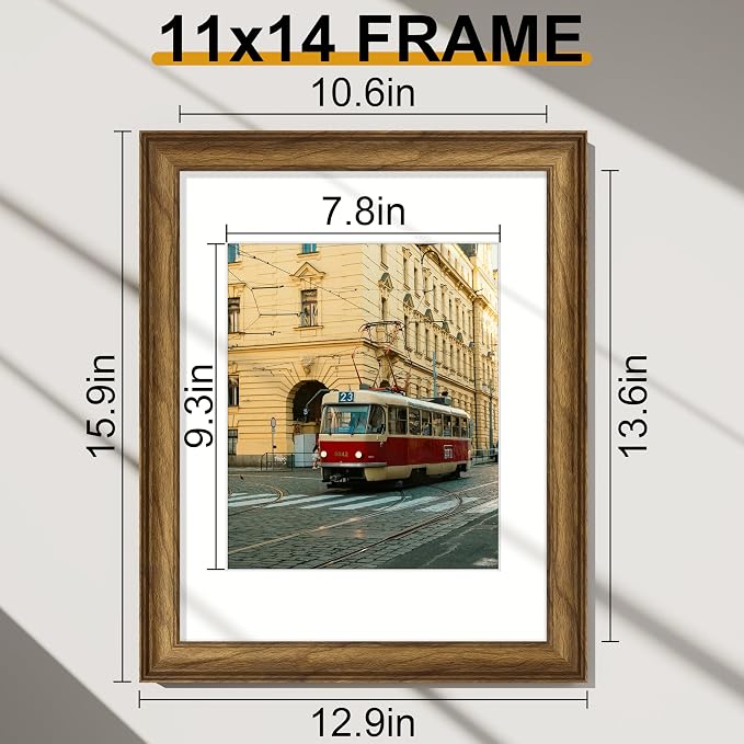 Vittanly 11x14 Picture Frames Set of 2, Ornate Vintage Photo Frame - Image 3