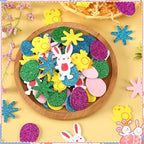 600Pcs Easter Foam Stickers Glitter Bunny Eggs Chick Stickers | Self-Adhesive - Image 3