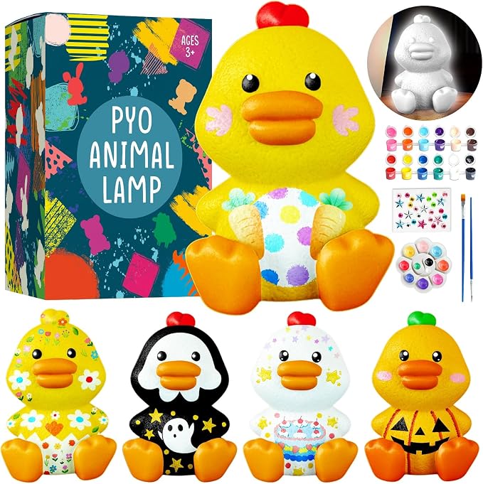 Goody King Paint Your Own Duck Lamp Kit, DIY Duck Night Light, Arts & Crafts by GoodyKing