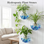 DomeStar 65PCS Iridescent Blue Flat Marbles, Decorative Glass Pebbles | Vase - Image 4