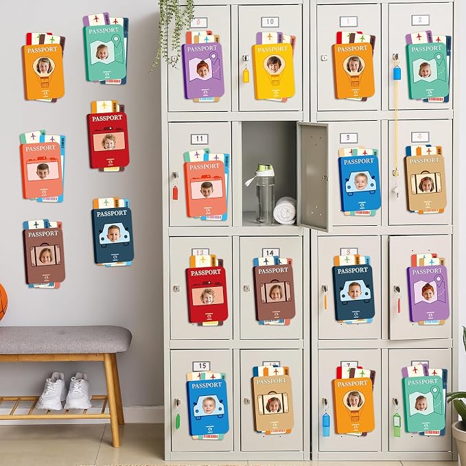 60pcs Passport DIY Cutouts Passport Bulletin Board Decoration Set World Travel - Image 6