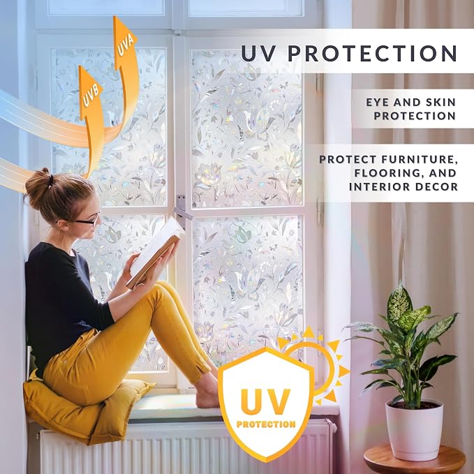 Rainbow Floral Light Effects Window Privacy Film by Artscape - Image 8