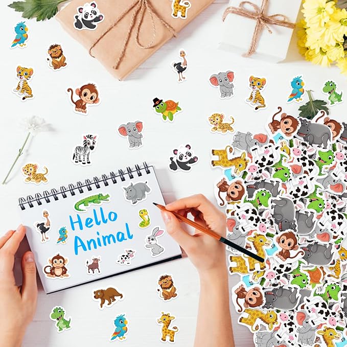 300Pcs Animals Foam Stickers, Self-Adhesive Cartoon Forest Animals Foam Reward - Image 3