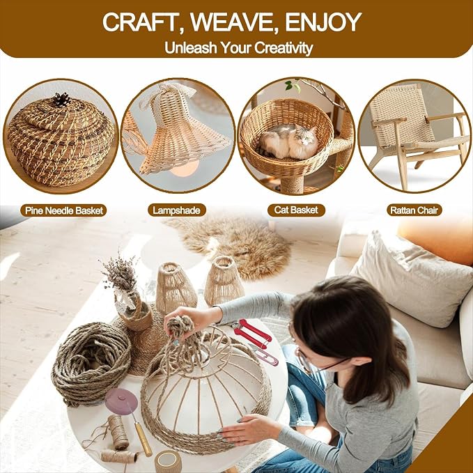 CCFREELIFE Upgrade 22 Pcs Basket Weaving Supplies, Basket Weaving Kits - Image 4