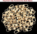 Keychain Clasp Keychain Clip Accessories Bulk 60pcs Colorful Lobster Claw Clasps - Image 2