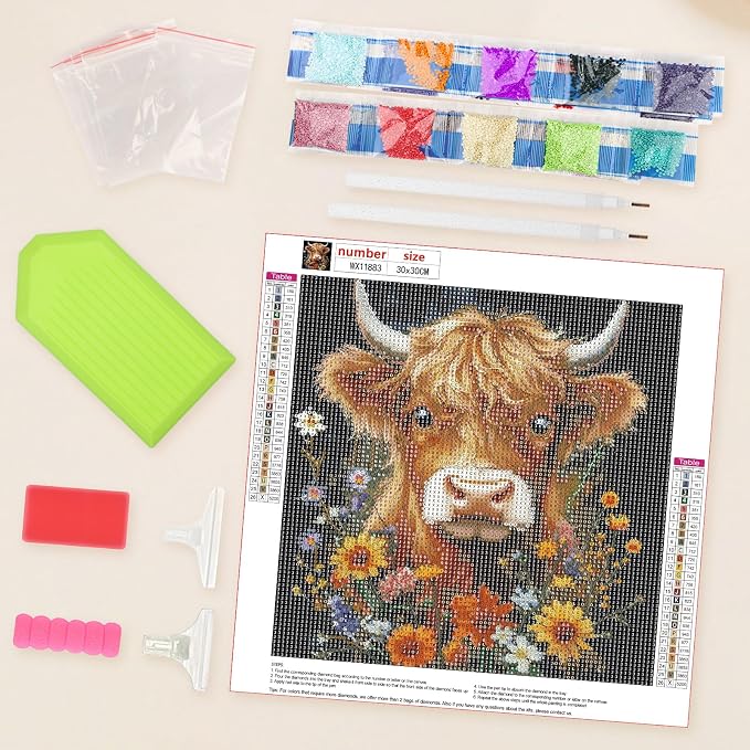 Lxmsja Highland Cow Diamond Art Kits - Image 5