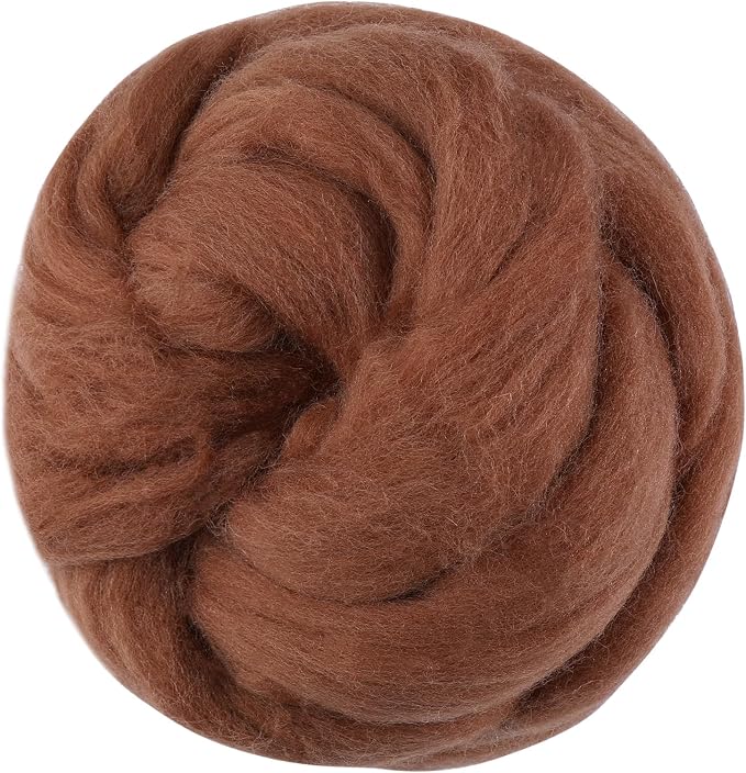3.53oz Wool Roving, Wool Felting Supplies, Pure Wools, Chunky Yarn, Spinning by Jupean